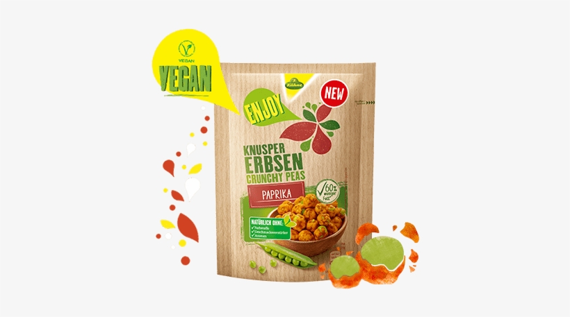Enjoy Crunchy Peas Paprika - Kühne Kichererbsen, transparent png download