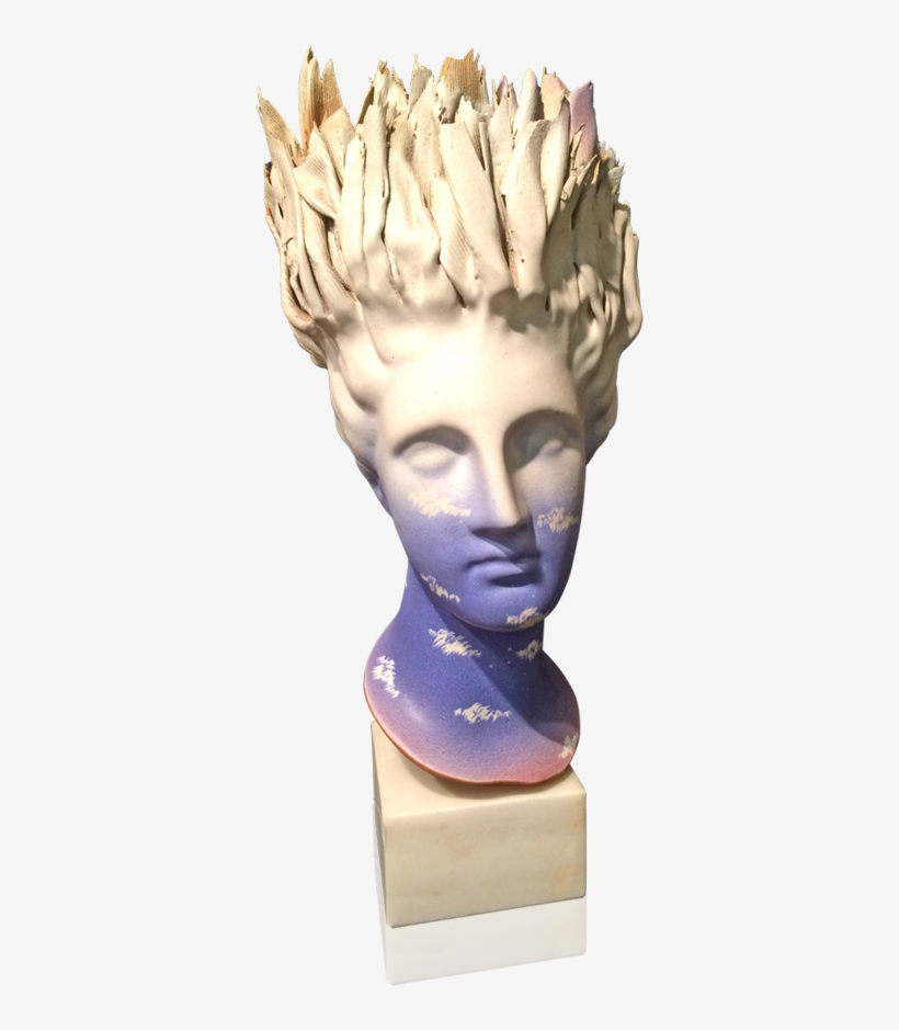 Greek Surrealist Ceramic Sculptured Celestial Head - Bust, transparent png download