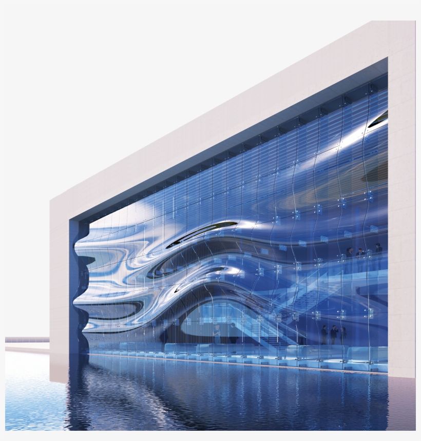 3d Glass Facade Jpg File Low Res - Architecture, transparent png download
