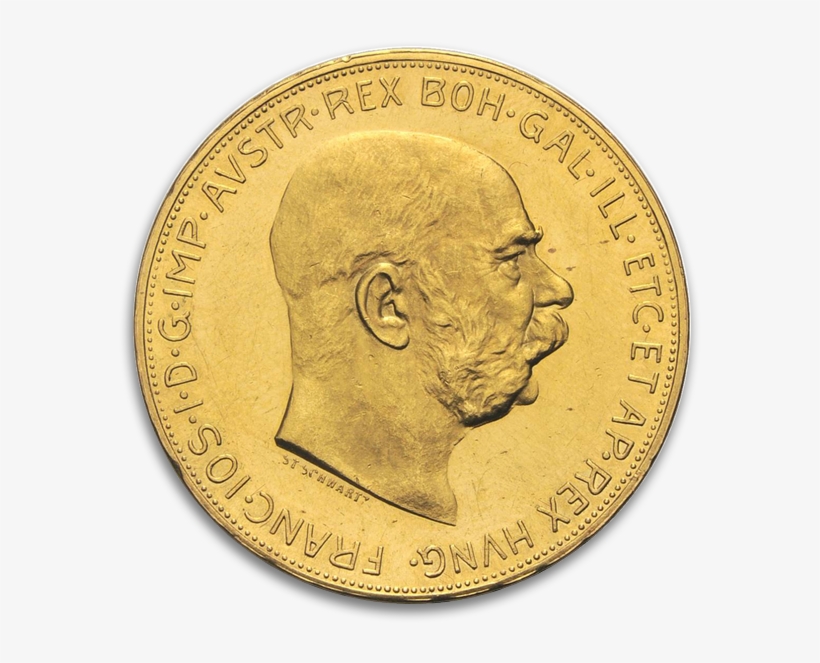 Austrian Gold 100 Corona Coin - Coin, transparent png download