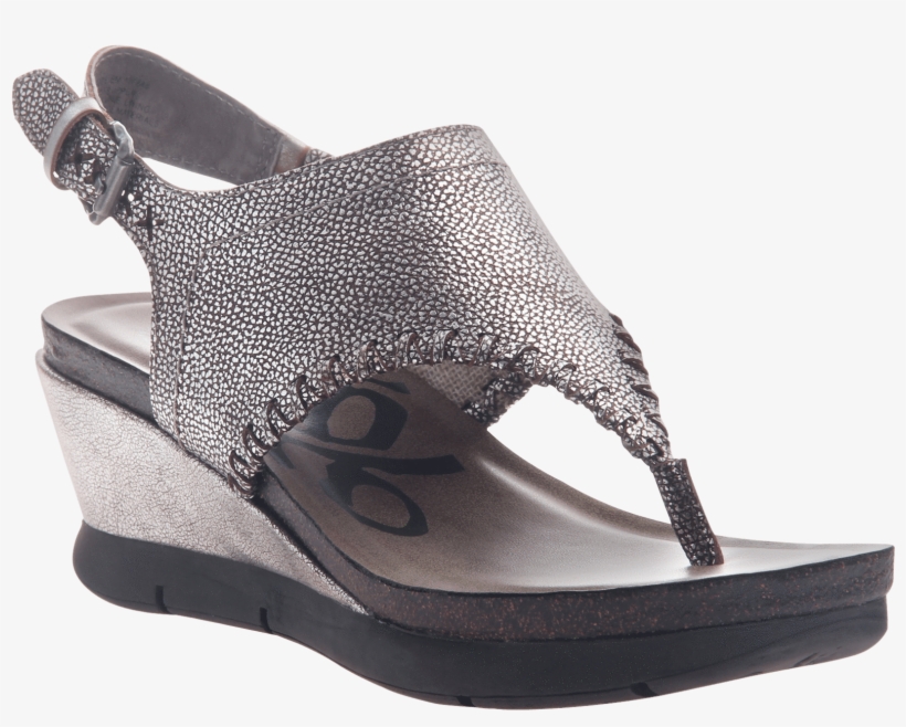 Womens Thong Wedge Sandal Meditate In Silver - Sandal, transparent png download