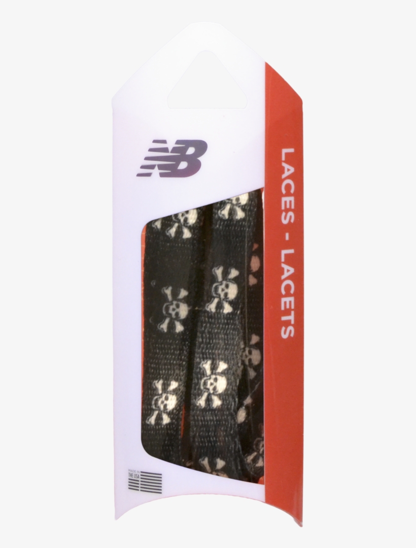 Nb 3/8"printed Black & White Skull Bones Shoelace - New Balance, transparent png download