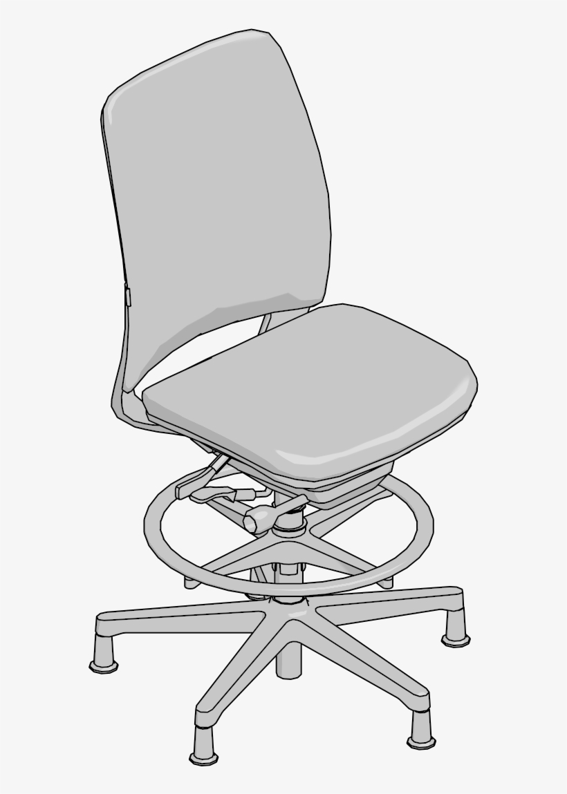 Stl-knit Bk, No Arms, Glides - Office Chair, transparent png download