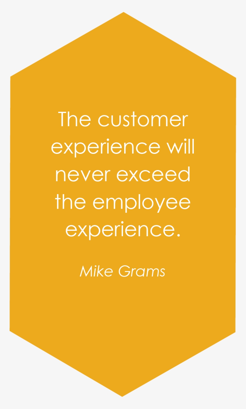 Mike Grams Quote Employee Experience - Orange, transparent png download