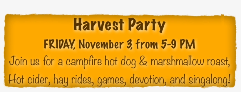 Harvest Party Banner - Babymassage, transparent png download