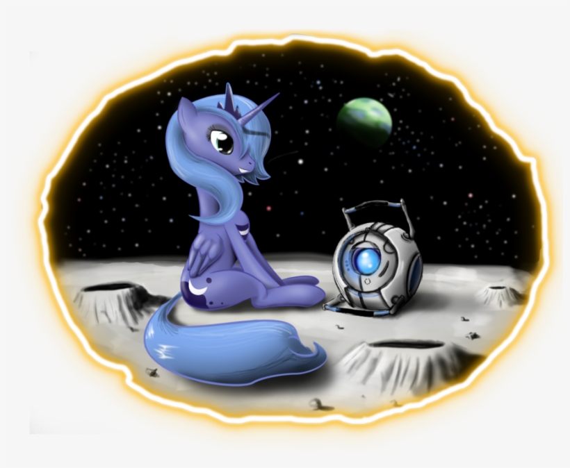 Portal 2 Princess Luna Pinkie Pie Pony Applejack Cartoon - Cartoon, transparent png download