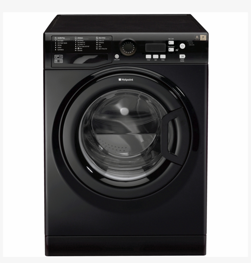 Buy Hotpoint Wmbf944k Experience Eco 9kg 1400 Spin - Black Washing Machine, transparent png download