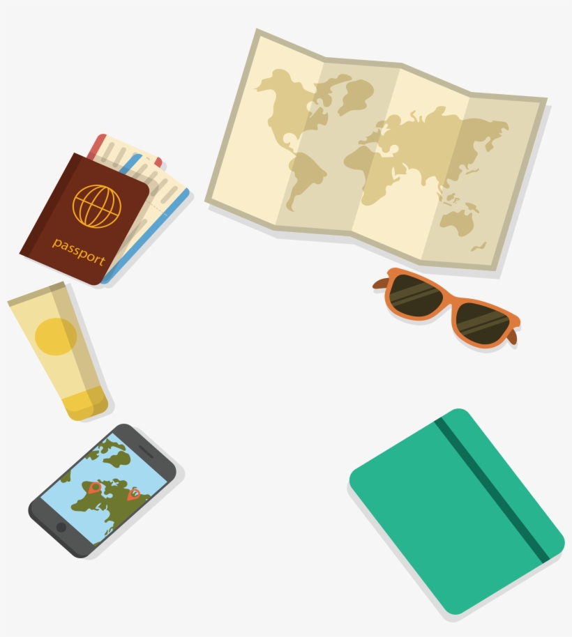 Tourist Poster Travel Map, Visa Passport Passport,, transparent png download