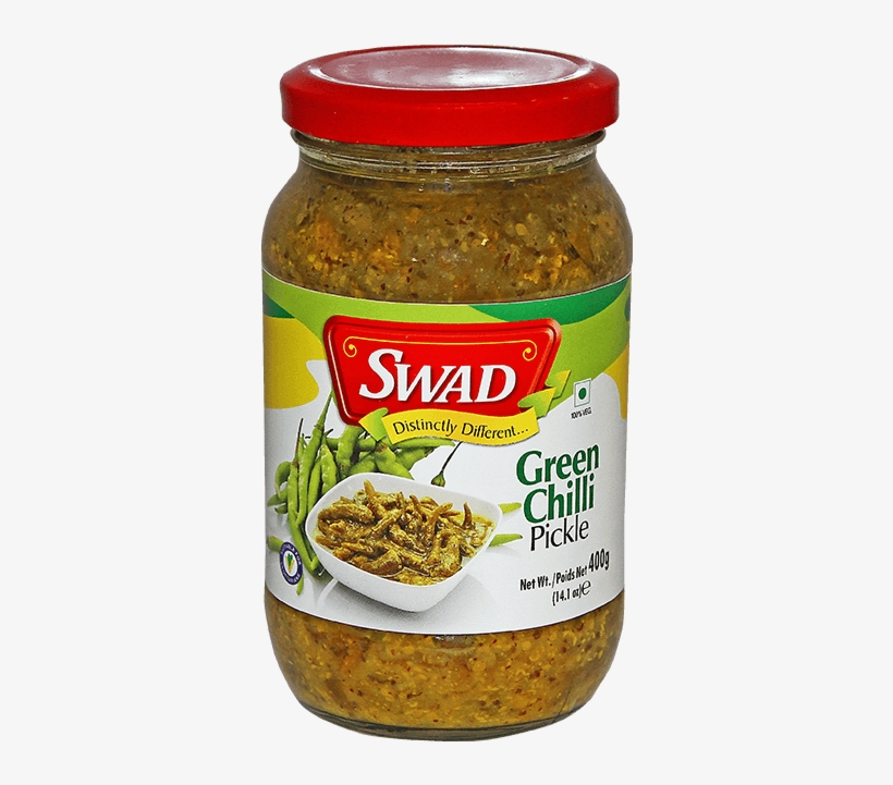 Swad Green Chilli Pickle, transparent png download