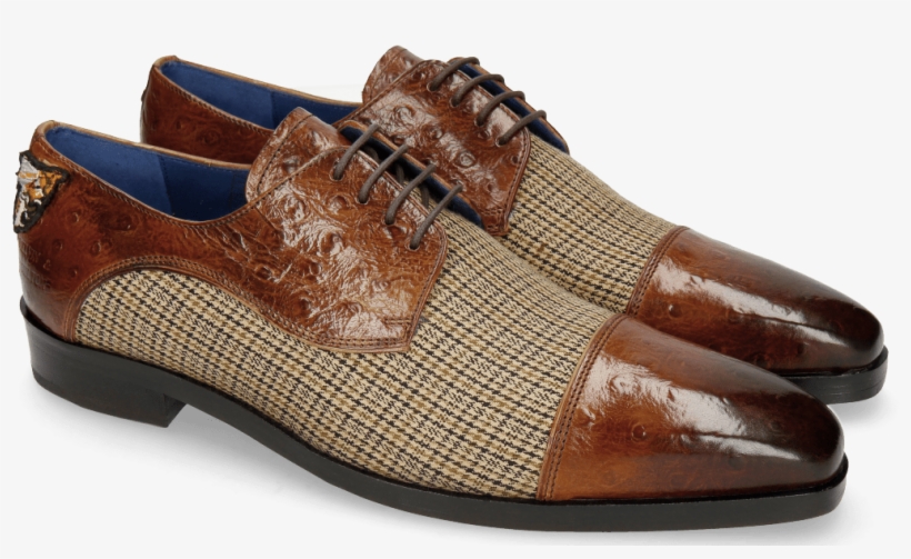 Derby Shoes Lewis 27 Ostrich Tan Textile English - Shoe, transparent png download