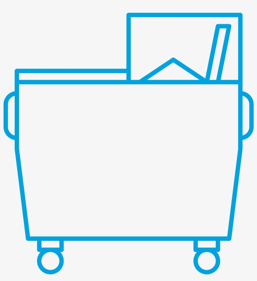 Dumpster Full Of Trash - Diagram, transparent png download