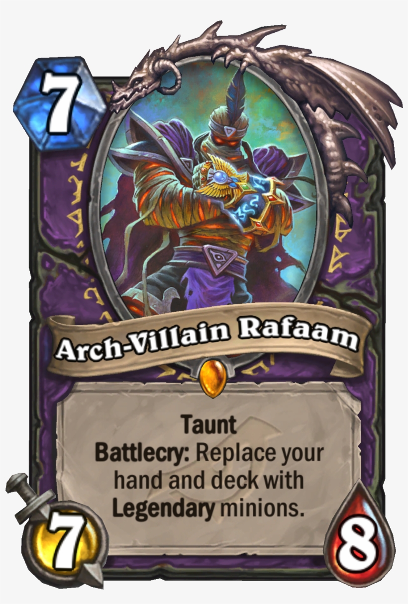 Archvillainrafaam Enus - Hearthstone Boomsday New Cards, transparent png download