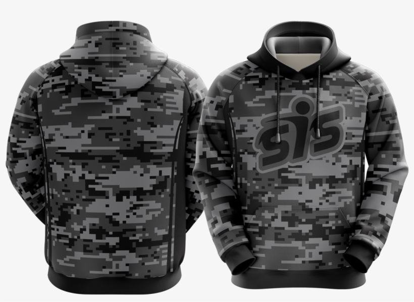 Smash It Sports Hoodie Black And White Camo - Sweater, transparent png download