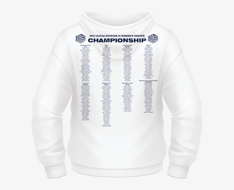 2017 Njcaa Women's Soccer Diii National Championship - Sweatshirt, transparent png download