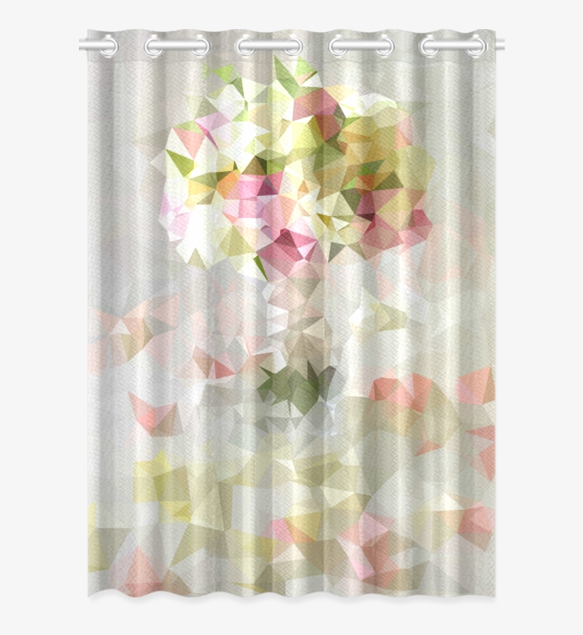 Low Poly Pastel Flower New Window Curtain 52" X 72", transparent png download