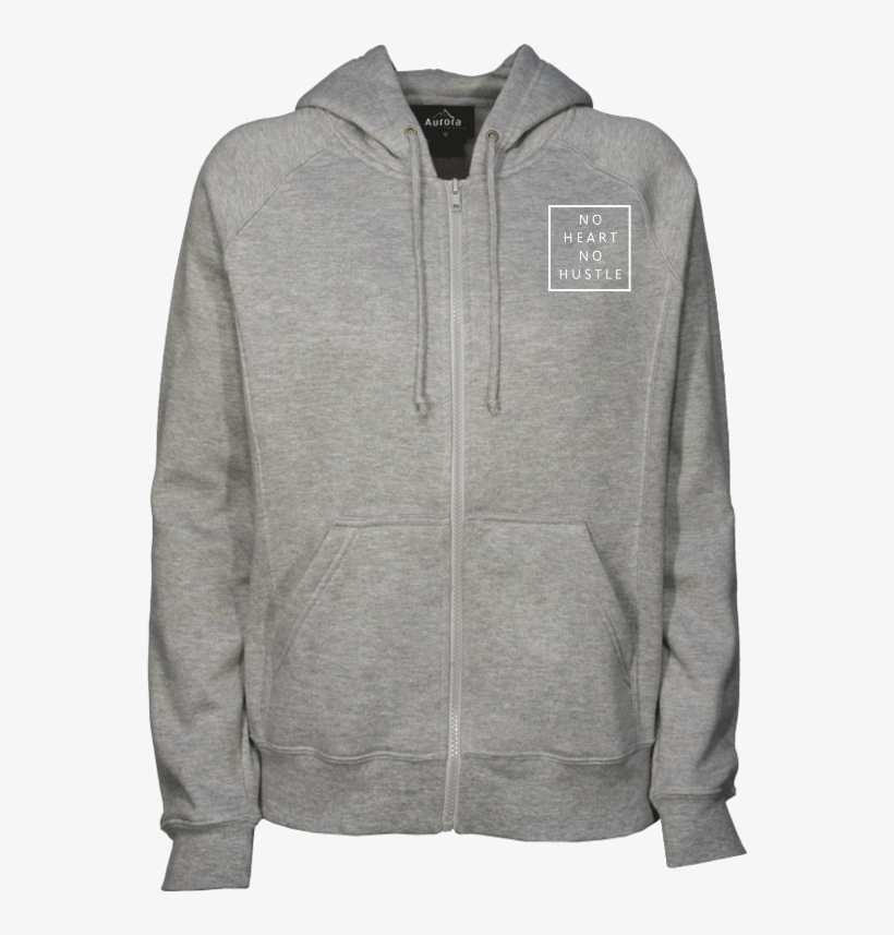 Grey Zip Hoodie White Logo, transparent png download