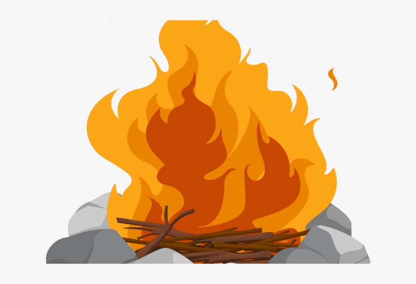 Campfire Clipart Fire Ring - Campfire Png, transparent png download