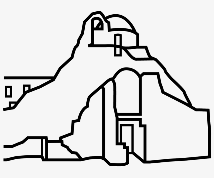 Mykonos Church Of Panagia Paraportiani - Illustration, transparent png download