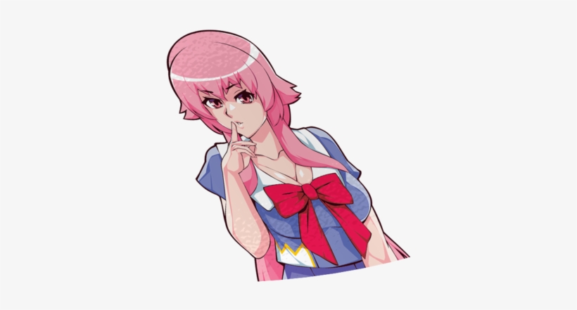 Yuno Gasai Peeker Sticker - Cartoon, transparent png download
