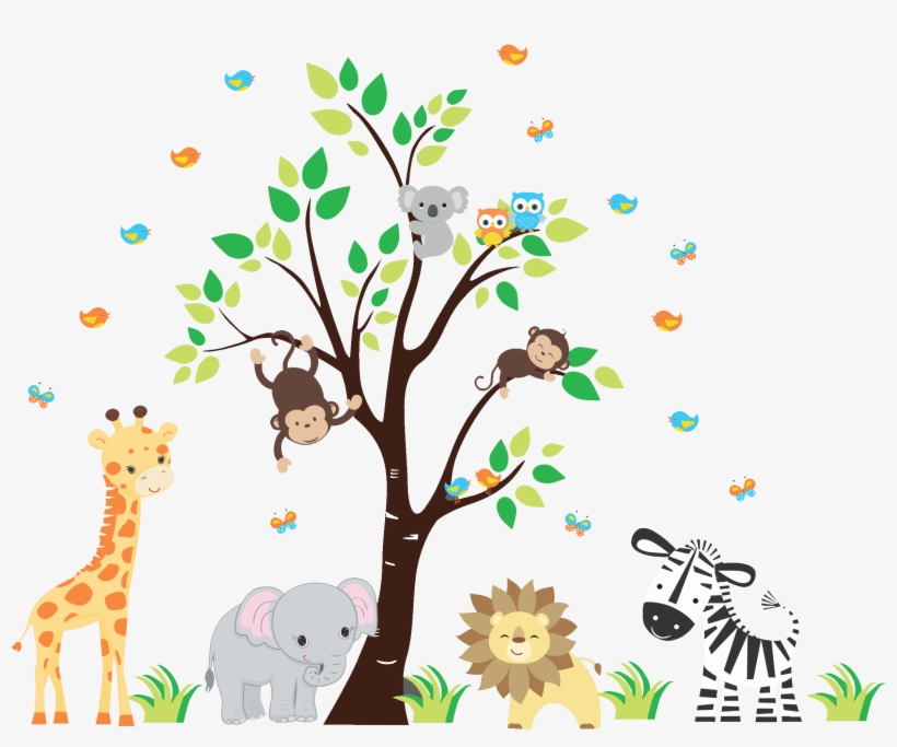jungle theme nursery wall stickers