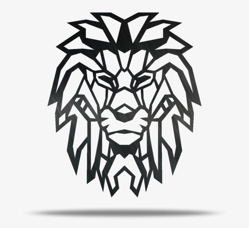 Geometric Lion Metal Wall Art - Wood, transparent png download