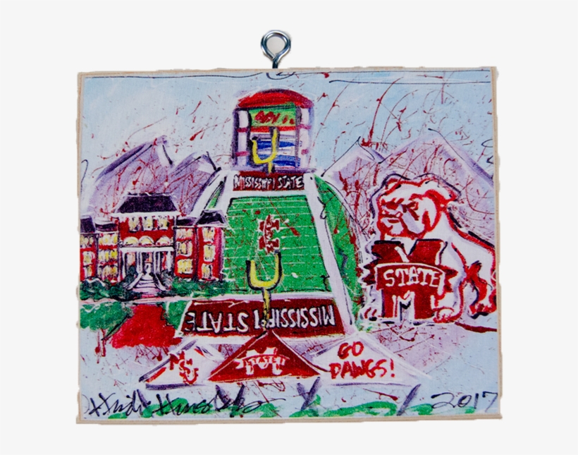 Hensley Art Msu Landmarks Small Wooden Wall Art - Child Art, transparent png download