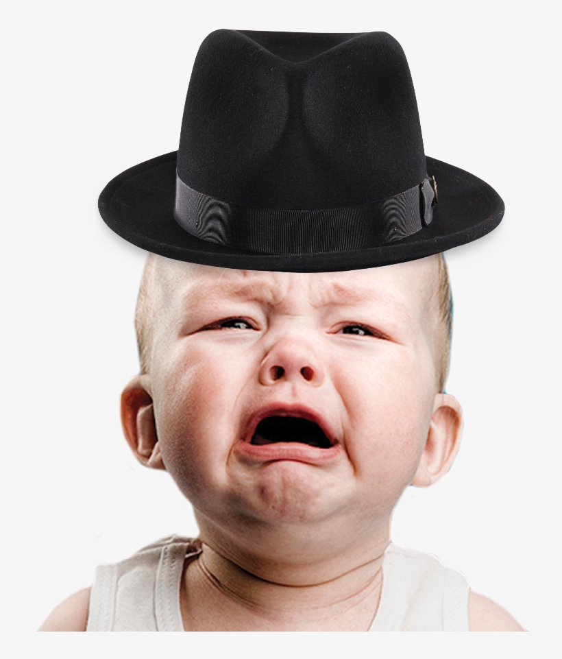 View Samegoogleiqdbsaucenao Baby Crying With Fedora, transparent png download