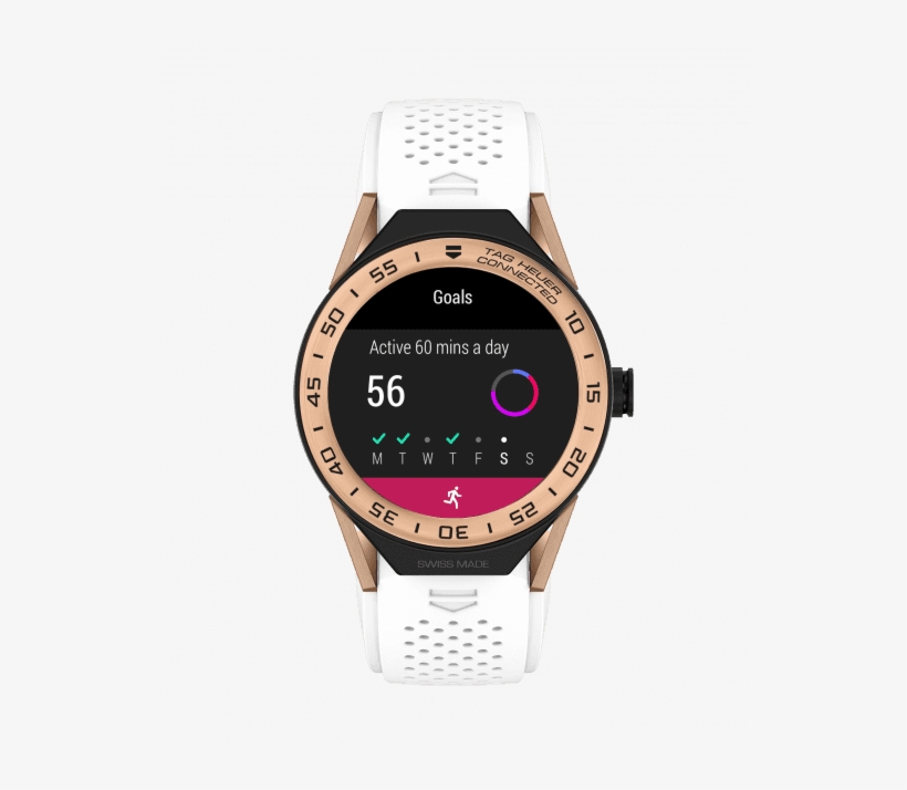 Tag Heuer Connected Modular 45 Mm Fine-brushed Rose - Tag Heuer Connected Blue, transparent png download