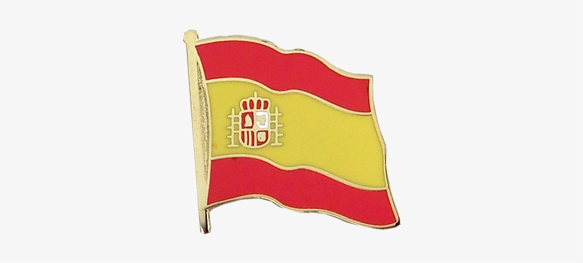 Flag Lapel Pin Spain With Crest - Spain Flag Pin, transparent png download