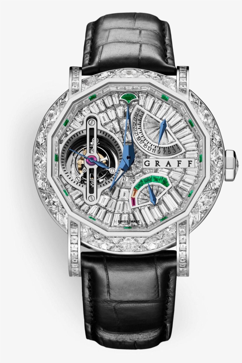 A Graff Men's Tourbillon 45mm White Gold Watch Fully - Graff Tourbillon Watch Price, transparent png download