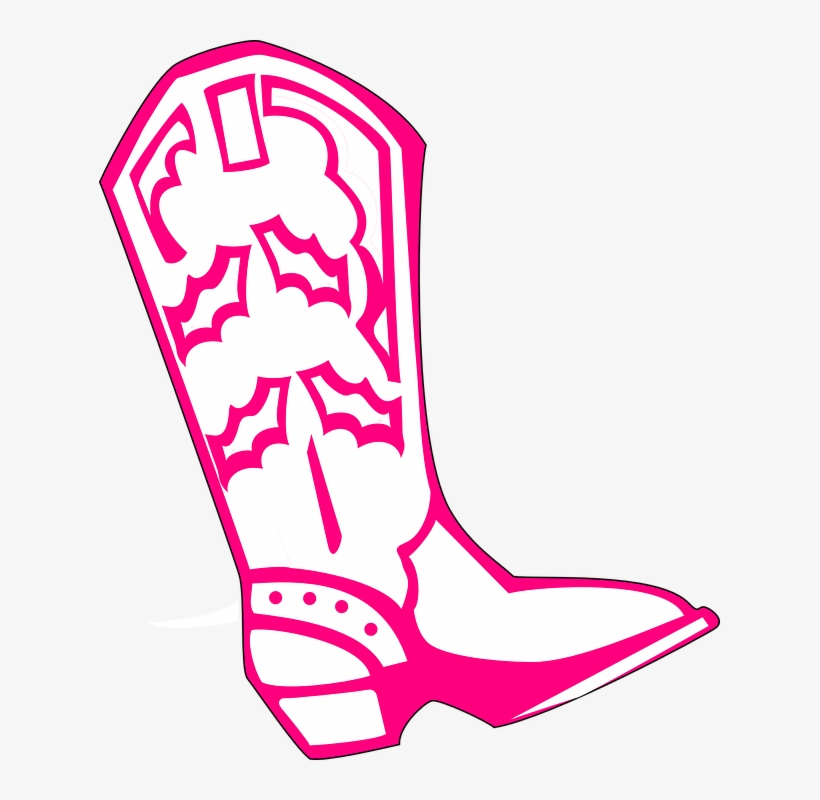 Cowgirl Hat Clipart 26, - Pink Cowboy Boot Png Transparent PNG