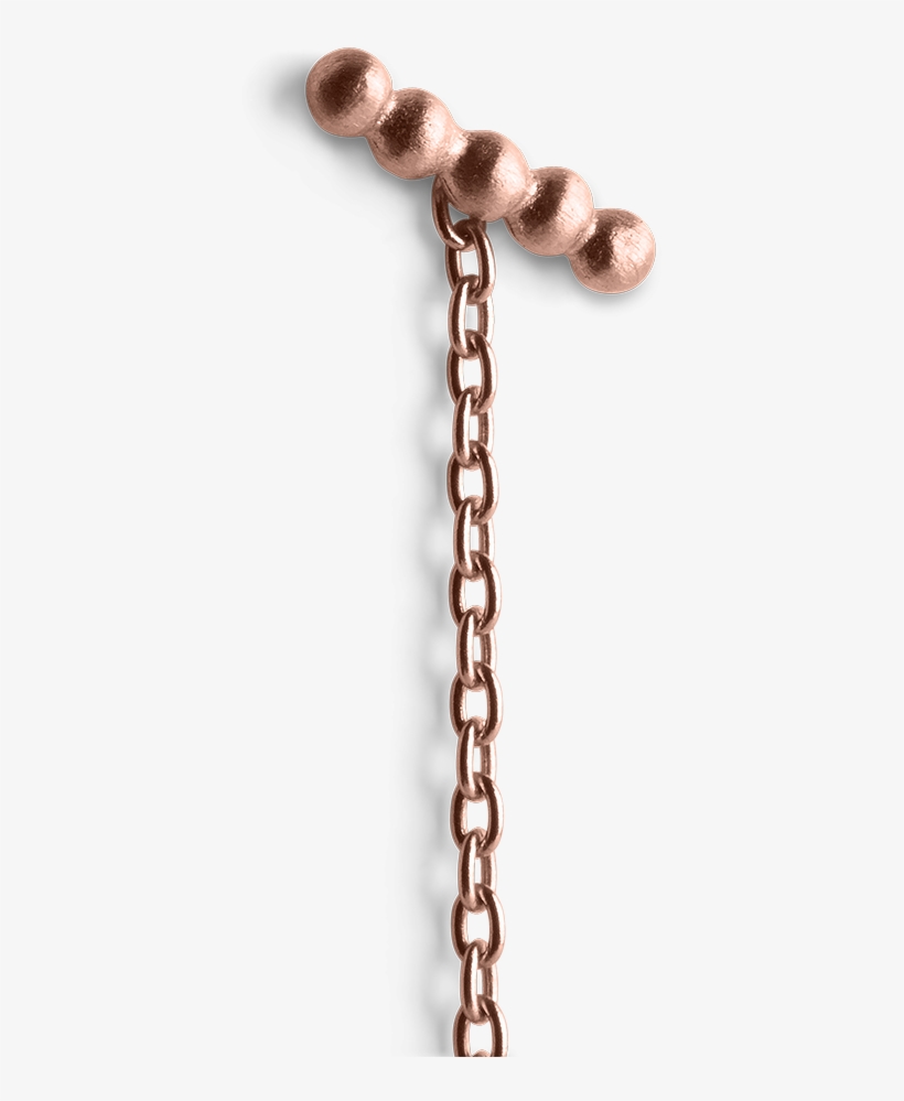 Chain Earring With Ball Row - Chain, transparent png download