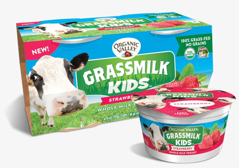 Strawberry Grassmilk Kids Yogurt Cup, - Organic Valley Kids Yogurt, transparent png download