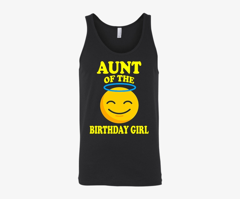 Aunt Of The Birthday Girl Angel Emoji Canvas Unisex - Smiley, transparent png download
