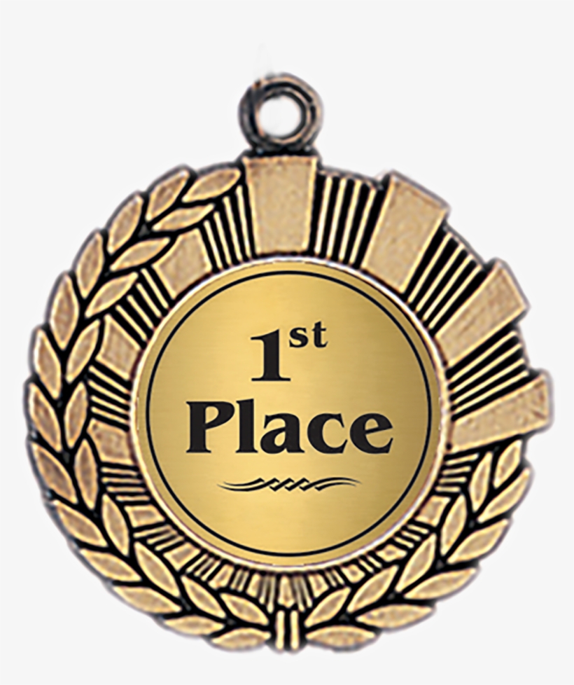 Wreath Medal With 1″ Custom Graphic Insert - Emblem, transparent png download