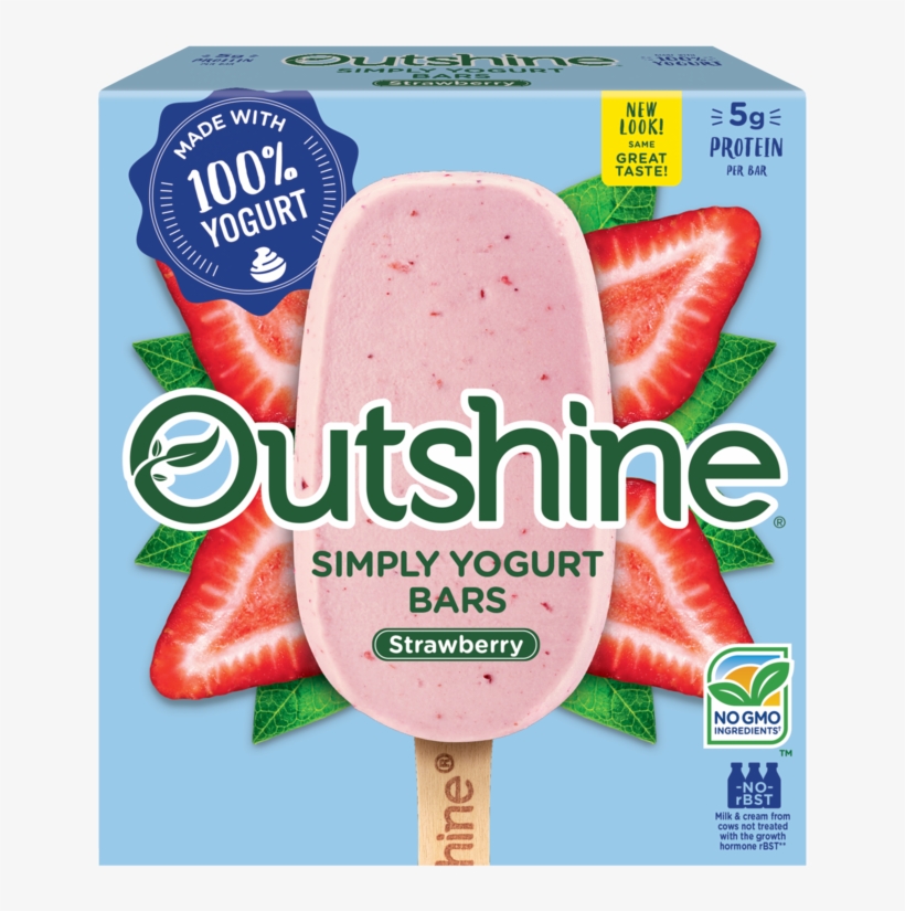 Outshine Strawberry Simply Yogurt Bars - Outshine Yogurt Bars, transparent png download