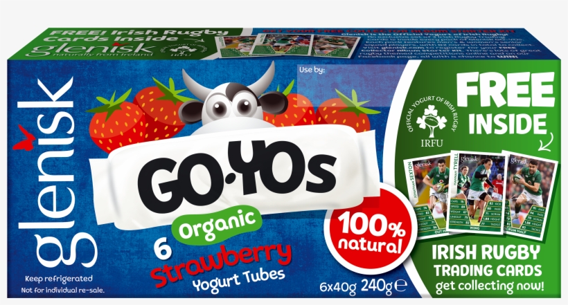 Organic Go-yo Strawberry Yogurt Tubes - Yogurt Packaging, transparent png download