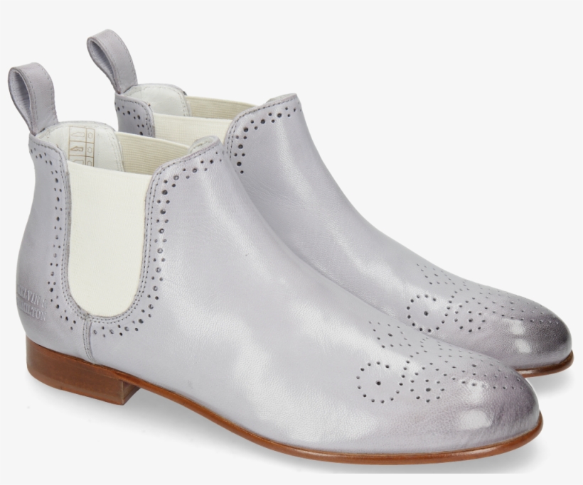 Ankle Boots Sally 16 Salerno Lavender Elastic Off White - Chelsea Boot, transparent png download