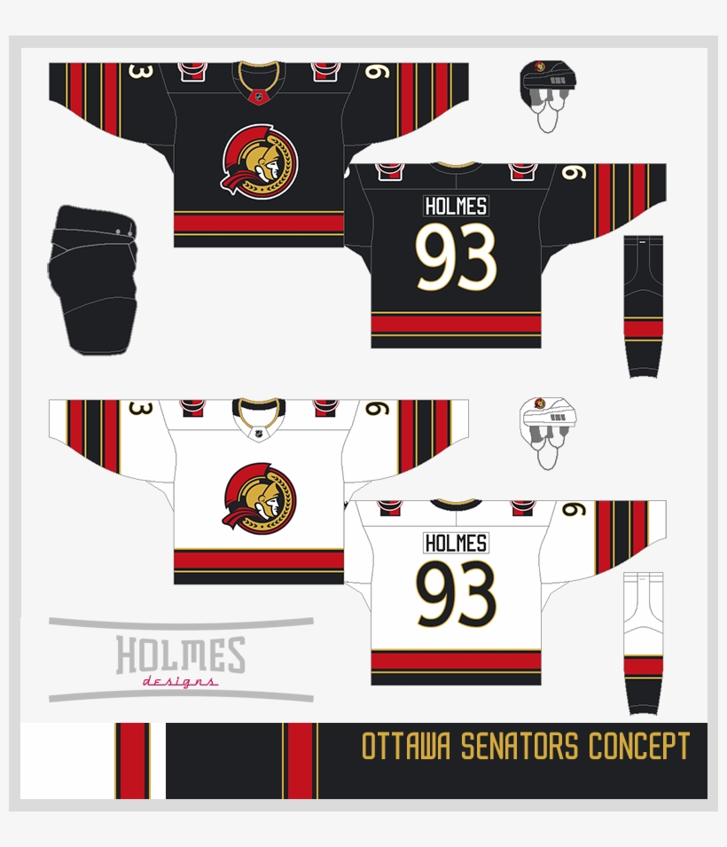 Washington Capitals - Ottawa Senators Jersey Concept Adidas, transparent png download