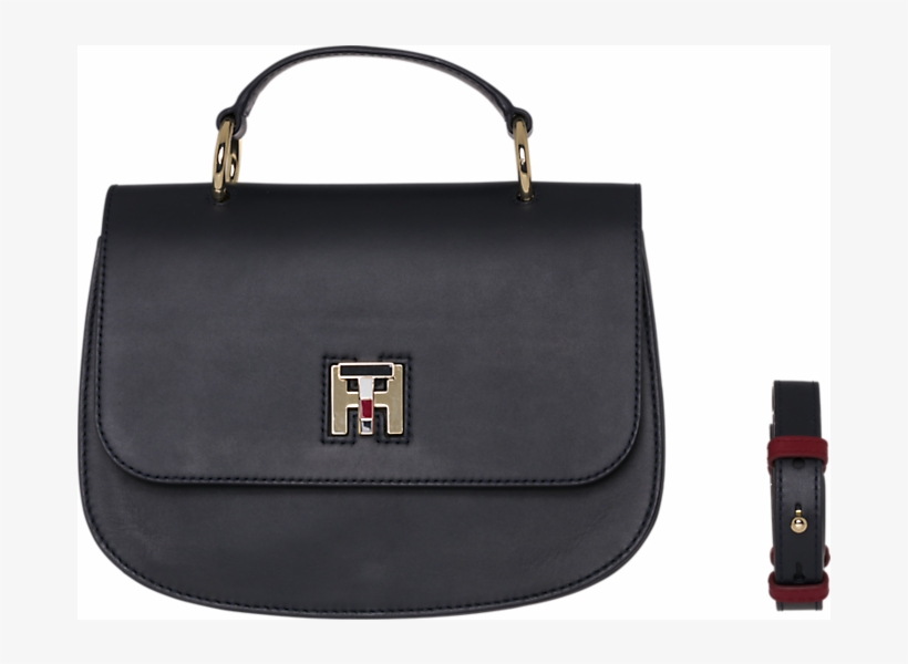 Tommy Hilfiger Leather Twist Crossover Bag - Handbag, transparent png download