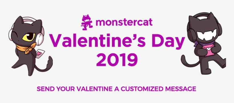 Monstercat Releases Dj Themed Valentines Day E Cards - Monster Cat Media, transparent png download