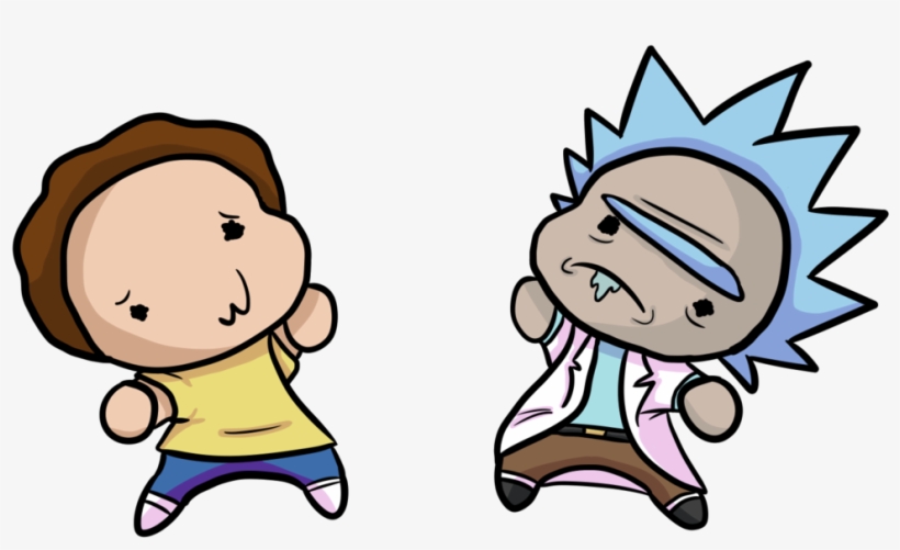 Smol Rick And Smol Morty By A Evil Wizard - Cartoon, transparent png download