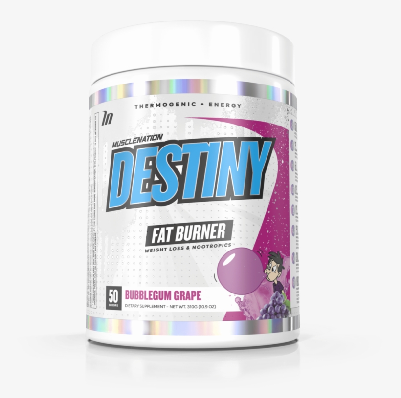 Muscle Nation 50 Serves / Bubblegum Grape Destiny - Thermogenics, transparent png download