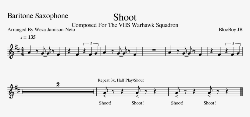Shoot (baritone Saxophone) - Document, transparent png download