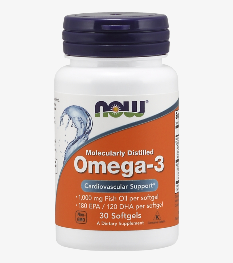 Omega-3, Molecularly Distilled Softgels - Now Vitamin D3 5000 Iu, transparent png download