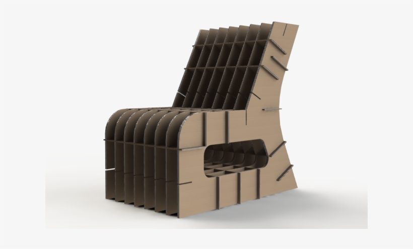 Corrugated Cardboard - Child's Chair - Corrugated Cardboard Chair, transparent png download
