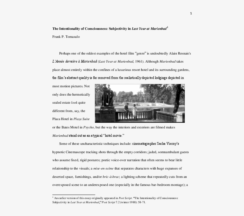 Pdf - Last Year At Marienbad, transparent png download