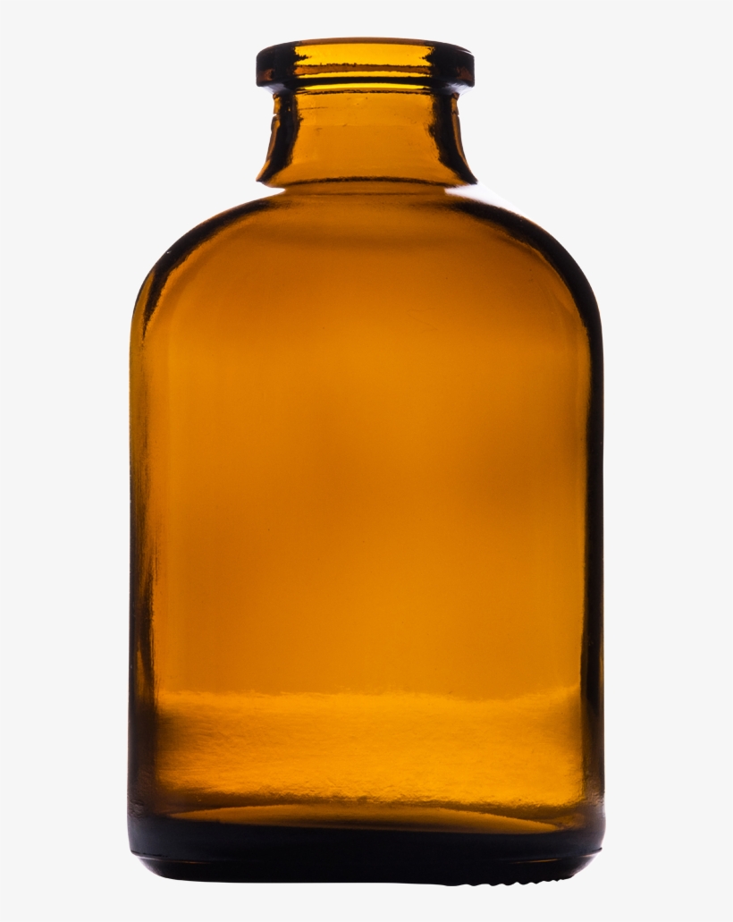 50ml Amber Injection Vial Photo - Glass Bottle, transparent png download