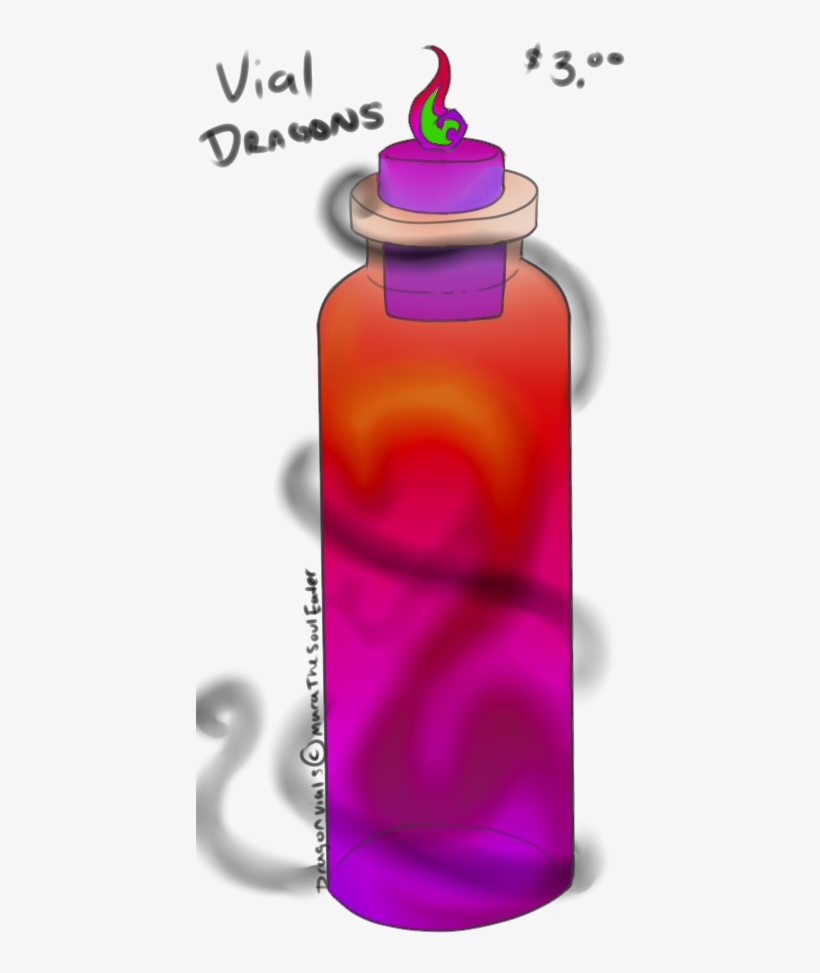 Vial Dragons - Water Bottle, transparent png download