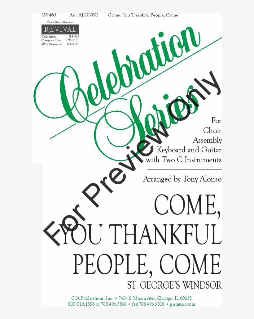 You Thankful People, Come Thumbnail - Calligraphy, transparent png download